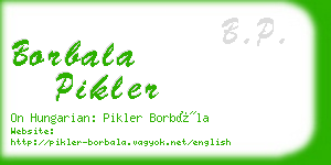 borbala pikler business card